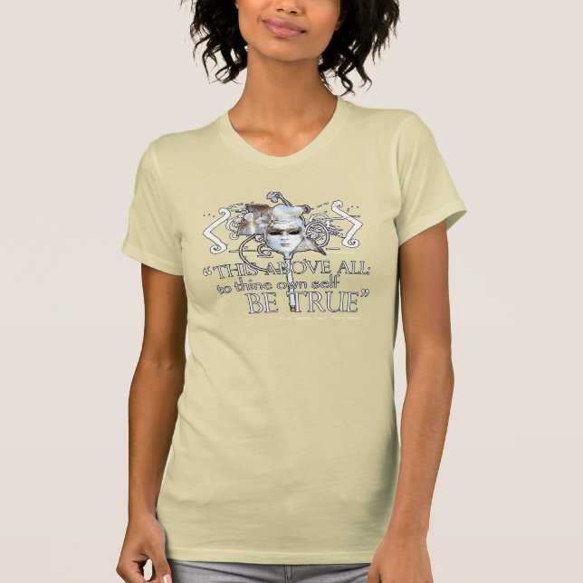 Hamlet "… är den egna själven det riktiga… tee shirt (Framsida)