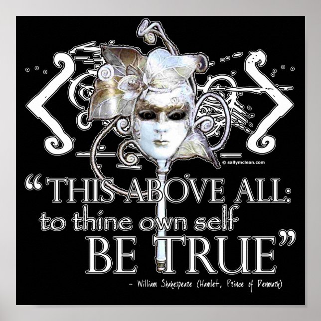 Hamlet ".. egen sig vara sann ..." Offert Poster (Framsidan)