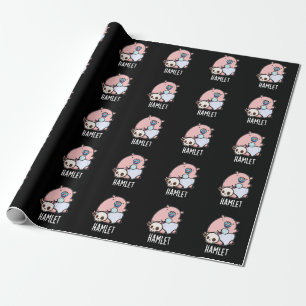 Hamlet Funny Shakepear Baby Pig Pun Mörk BG Presentpapper
