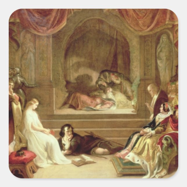 Hamlet Fyrkantigt Klistermärke (Framsida)