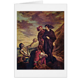 Hamlet och Horatio av Eugene Delacroix Hälsningskort