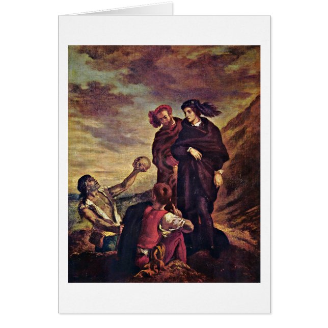Hamlet och Horatio av Eugene Delacroix Hälsningskort (Framsidan)