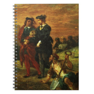 Hamlet och Horatio i kyrkogården, 1859 (olja på Anteckningsbok Med Spiral