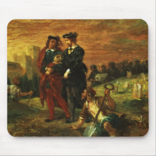 Hamlet och Horatio i kyrkogården, 1859 (olja på Musmatta