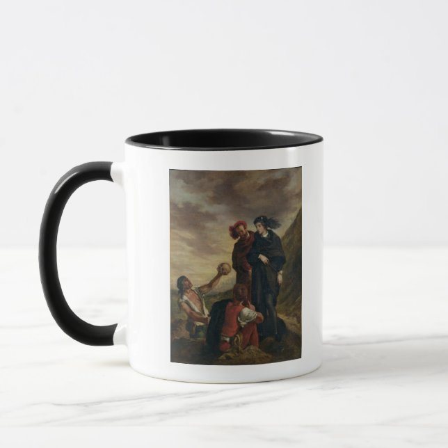 Hamlet och Horatio i kyrkogården Mugg (Vänster)