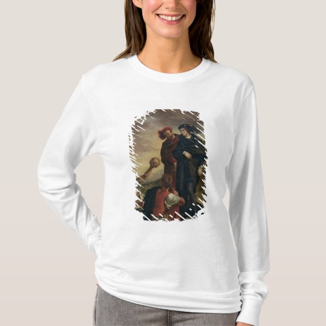 Hamlet och Horatio i kyrkogården Tee (Framsida)