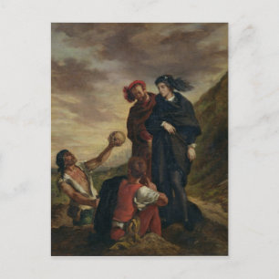 Hamlet och Horatio i kyrkogården Vykort