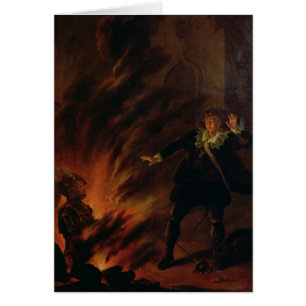 Hamlet och spöken av hans far hälsningskort