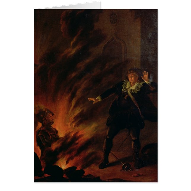 Hamlet och spöken av hans far hälsningskort (Framsidan)