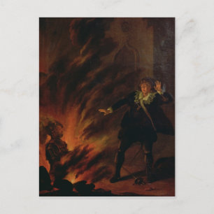 Hamlet och spöken av hans far vykort