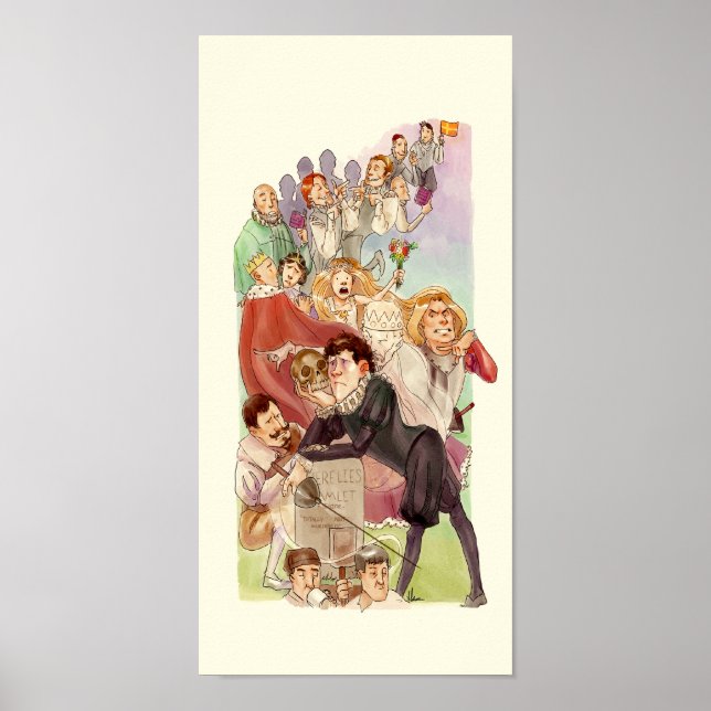 Hamlet - Original Art Print Poster (Framsidan)