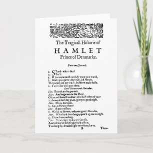Hamlet Original Script Kort