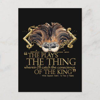 Hamlet Play-citat (Guld-version) Vykort