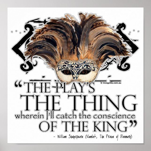 Hamlet Play-citat Poster (Framsidan)