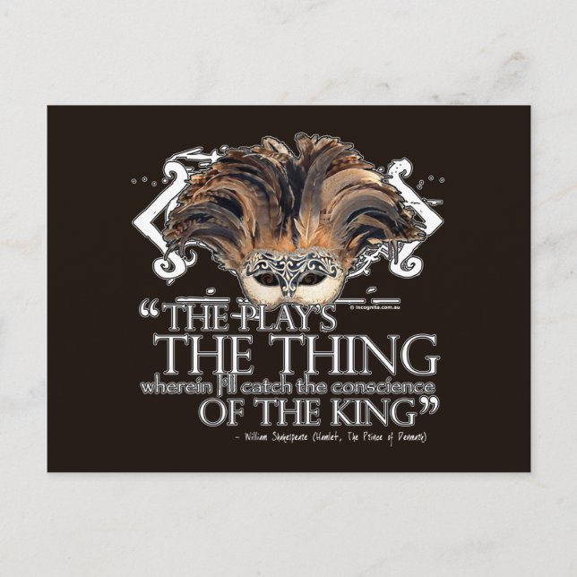 Hamlet Play-citat Vykort (Framsida)