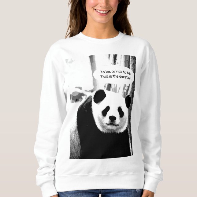 Hamlet Shakespeare Quote Panda Bear Women's T Shirt (Framsida)