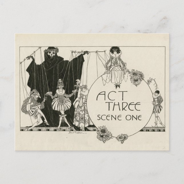 Hamlet Shakespeare vykort (Framsida)