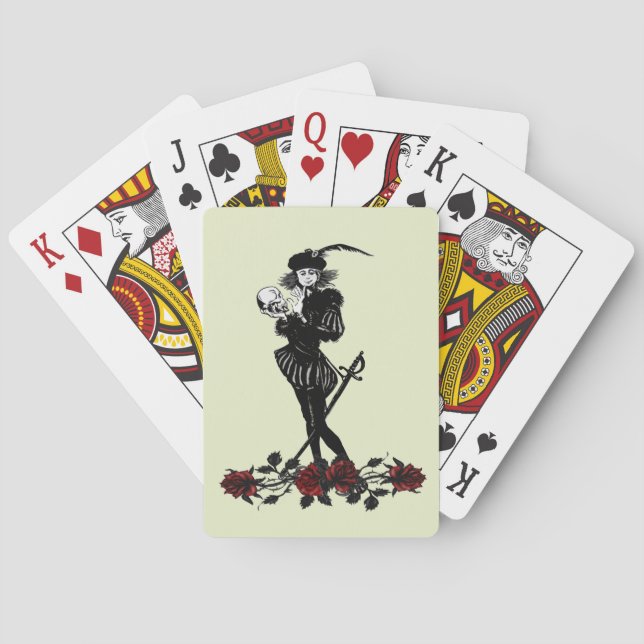 Hamlet The Bard Limegröna Cykelspelkort Casinokort (Baksidan)