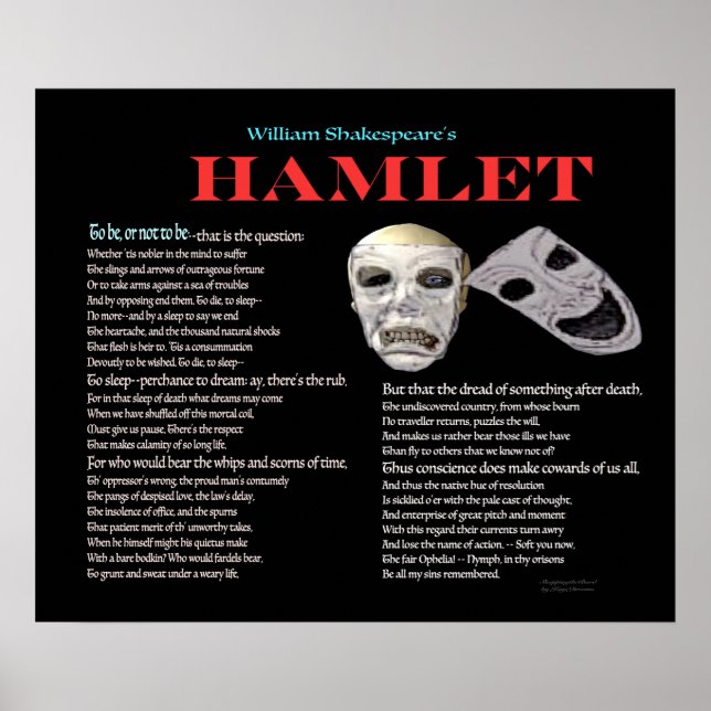 Hamlet To be eller not to be Poster (Framsidan)