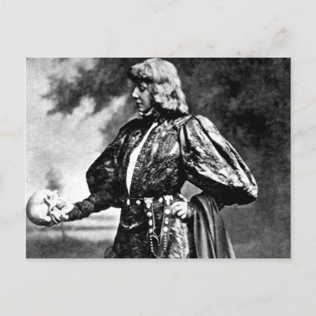 hamlet william shakespeare sarah baird 1899 skalle vykort (Framsida)