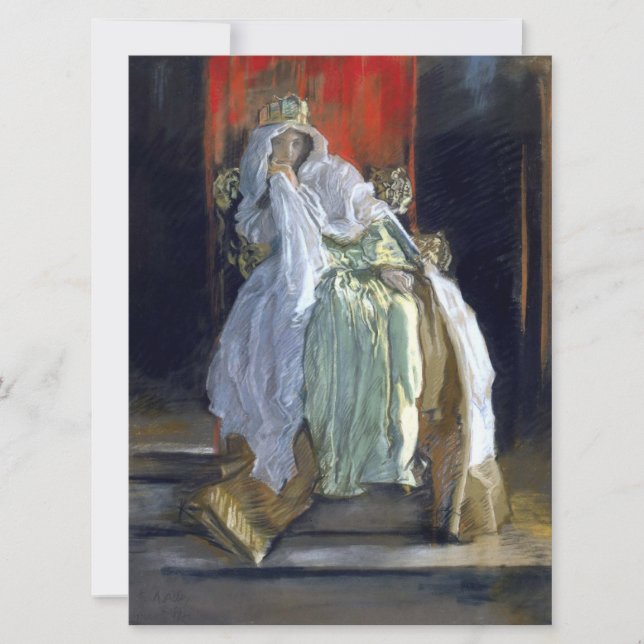 Hamletdrottningen (av Edwin Austin Abbey) Kort (Framsida)