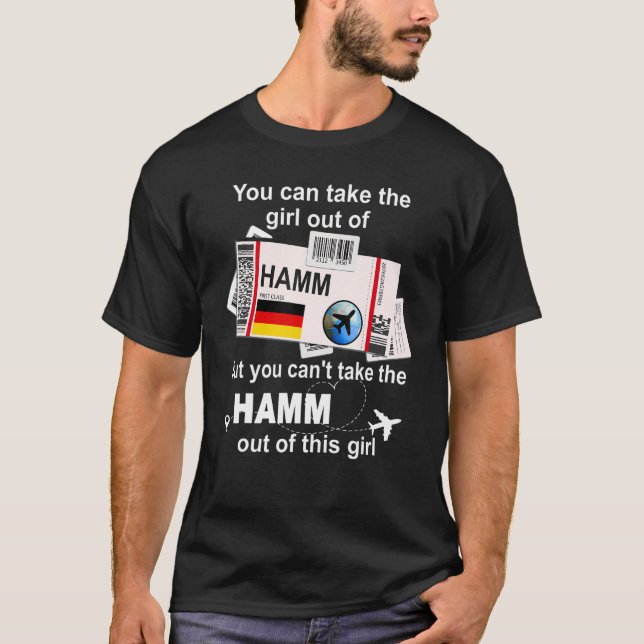 Hamm Boarding Pass - Hamm Girl - Hamm Hamm T Shirt (Framsida)