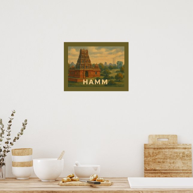 Hamm Tyskland Stad Konst Poster (Kök)