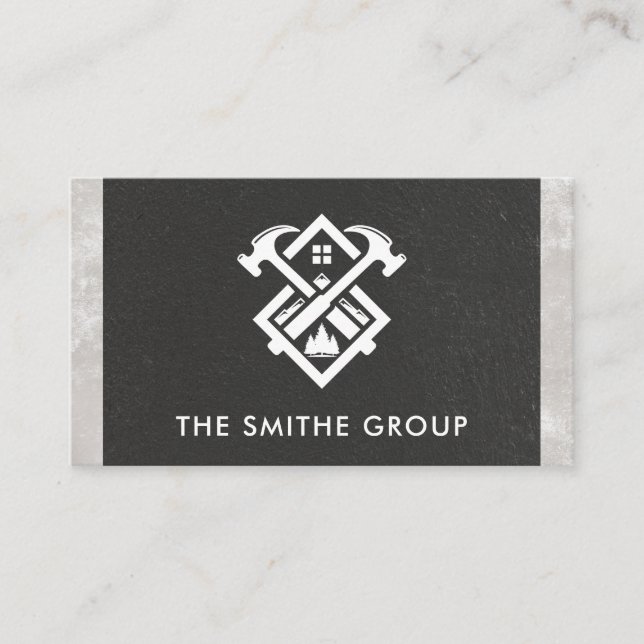 Hammare och hem | Byggnadsverk, Logotyp Visitkort (Framsida)