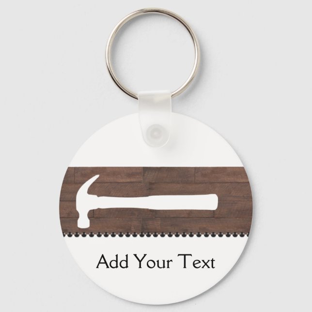 Hammare och Nagel Construction Nyckelring (Framsida)