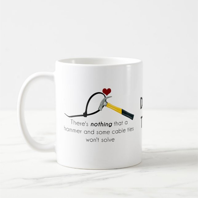 Hammare och zap-rem kaffemugg (Vänster)