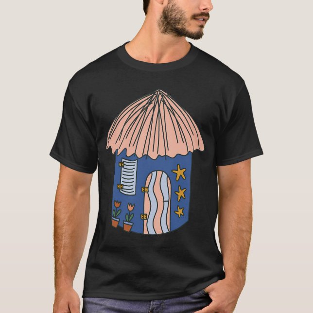 Hammarhaj Tecknad Stil T Shirt (Framsida)