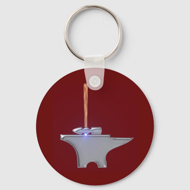 Hammer Amboss anvil Nyckelring (Framsida)