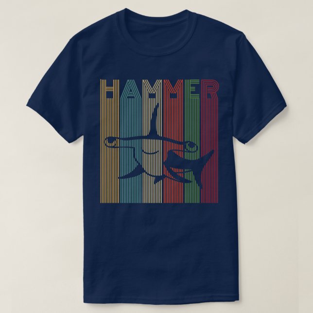 Hammer Design for a Hammerhead Shark Älskare T Shirt (Design framsida)