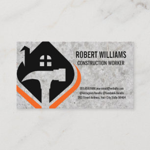 Hammer House Logotyp Konkreta Tidsbeställning Kort