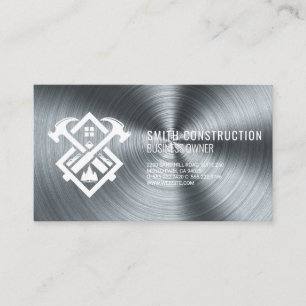 Hammer House Logotyp Wood Metall Visitkort