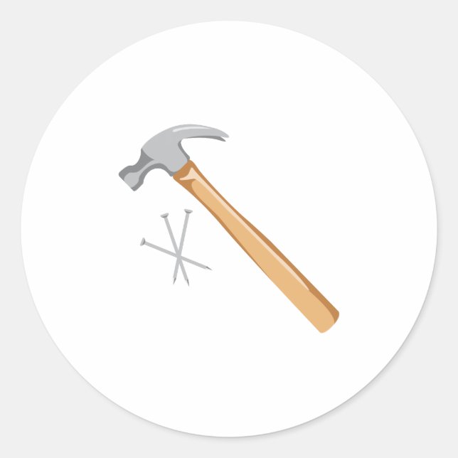 Hammer & Nagel Runt Klistermärke (Framsida)