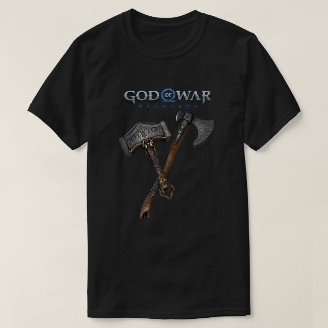 Hammer och Ax of Kratos T Shirt (Design framsida)