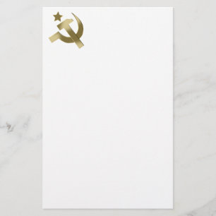 Hammer och sickle brevpapper