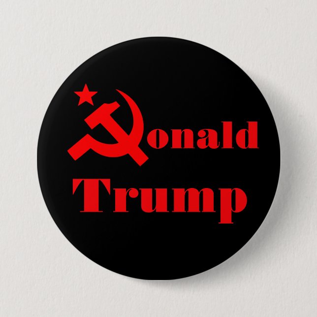 Hammer och sickle "Donald Trump" Knapp (Framsida)