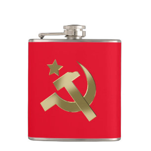 Hammer och sickle fickplunta