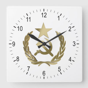 Hammer och sickle fyrkantig klocka