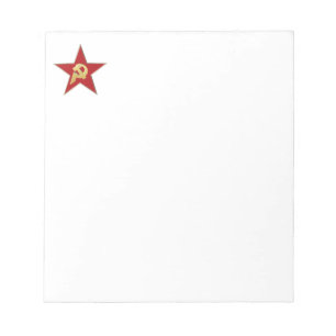 Hammer och sickle i den röda stjärnan anteckningsblock