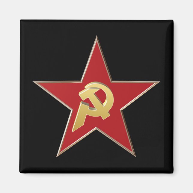 Hammer och sickle i den röda stjärnan magnet (Framsidan)