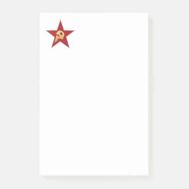 Hammer och sickle i den röda stjärnan post-it block (Framsida)