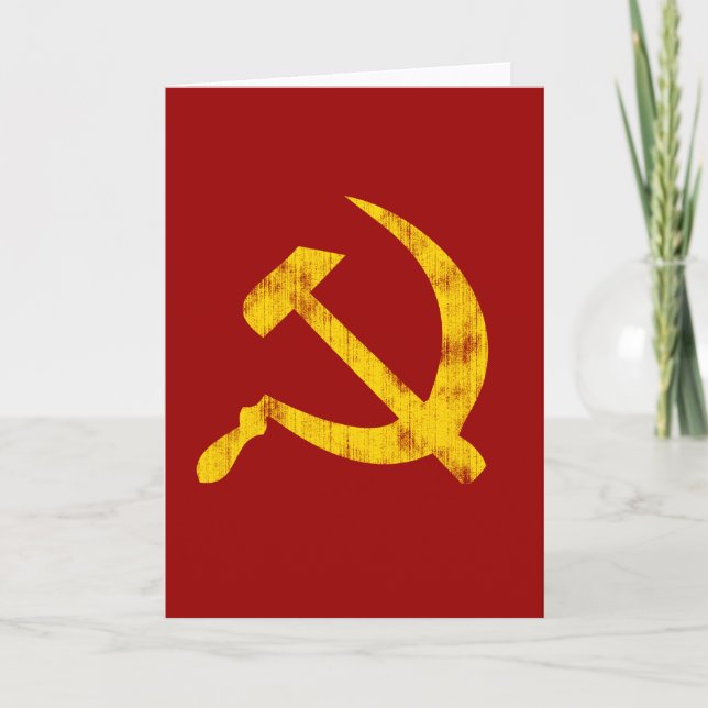 Hammer och Sickle (utslitet) Kort (Framsida)