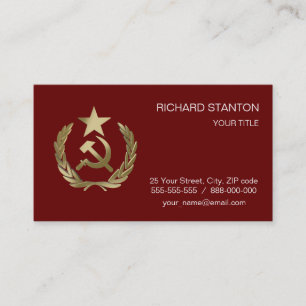 Hammer och sickle visitkort