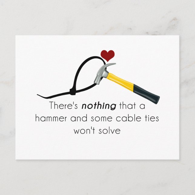 Hammer och zap-band vykort (Framsida)