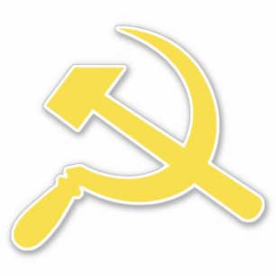 Hammer & Sickle (Gult) Klistermärken