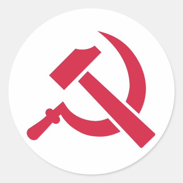 Hammer Sickle Runt Klistermärke (Framsida)