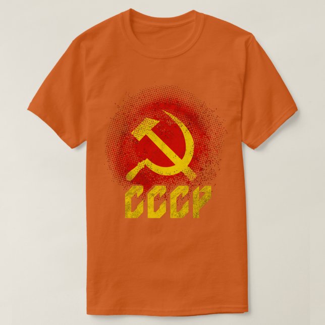 Hammer Sickle Sovjetunionens CCCP kommunism T Shirt (Design framsida)